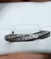 Bague argent avec diamants de moissanite certifiés GRA