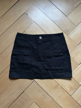 Rock schwarz mit Taschen S