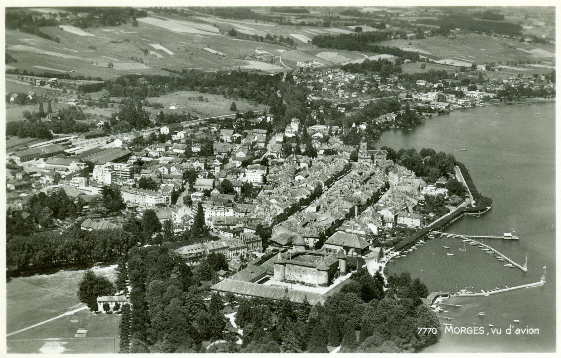 Cartoline postali: Morges - Vue d'avion – Usato da Chavornay venduto da SupraSenna