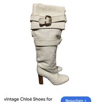 Chloé Stiefel Leder weiss Schnallen Grösse 38 gebraucht