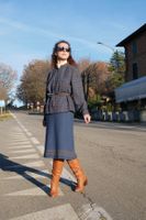Vintage Wool Co-ord Set Shirt and Skirt Deux Piece