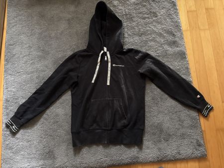 Champion Hoodie mit Reissverschluss, Schwarz, Gr. L