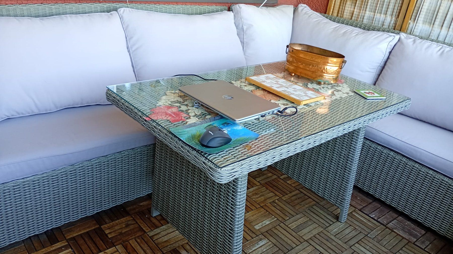 Tischset: Garten Balkon Möbel BOBO lounge Rattan Set – Gebraucht aus St.Gallen von Viki3 4