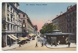 Genf, Place du Molard, Seltenes Vintage Autos