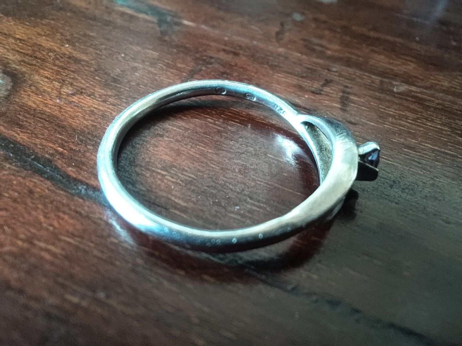 Anelli: Silber Ring antik mit kleinem Rubin – Usato da Uster venduto da jul_8jwz 3