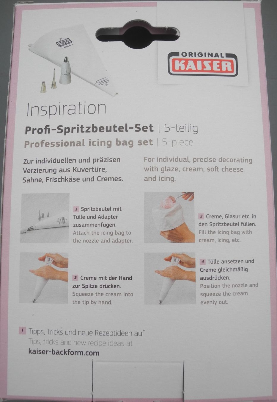 Kaiser Elettrodomestici da cucina: Kaiser Profi Spritzbeutel-Set, 5teilig, Nr. 31a – Nuovo e nell'imballaggio originale da Kottwil venduto da Crazyrolf 2