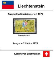 Fussballweltmeisterschaft 1974    Ausgabe Liechtenstein