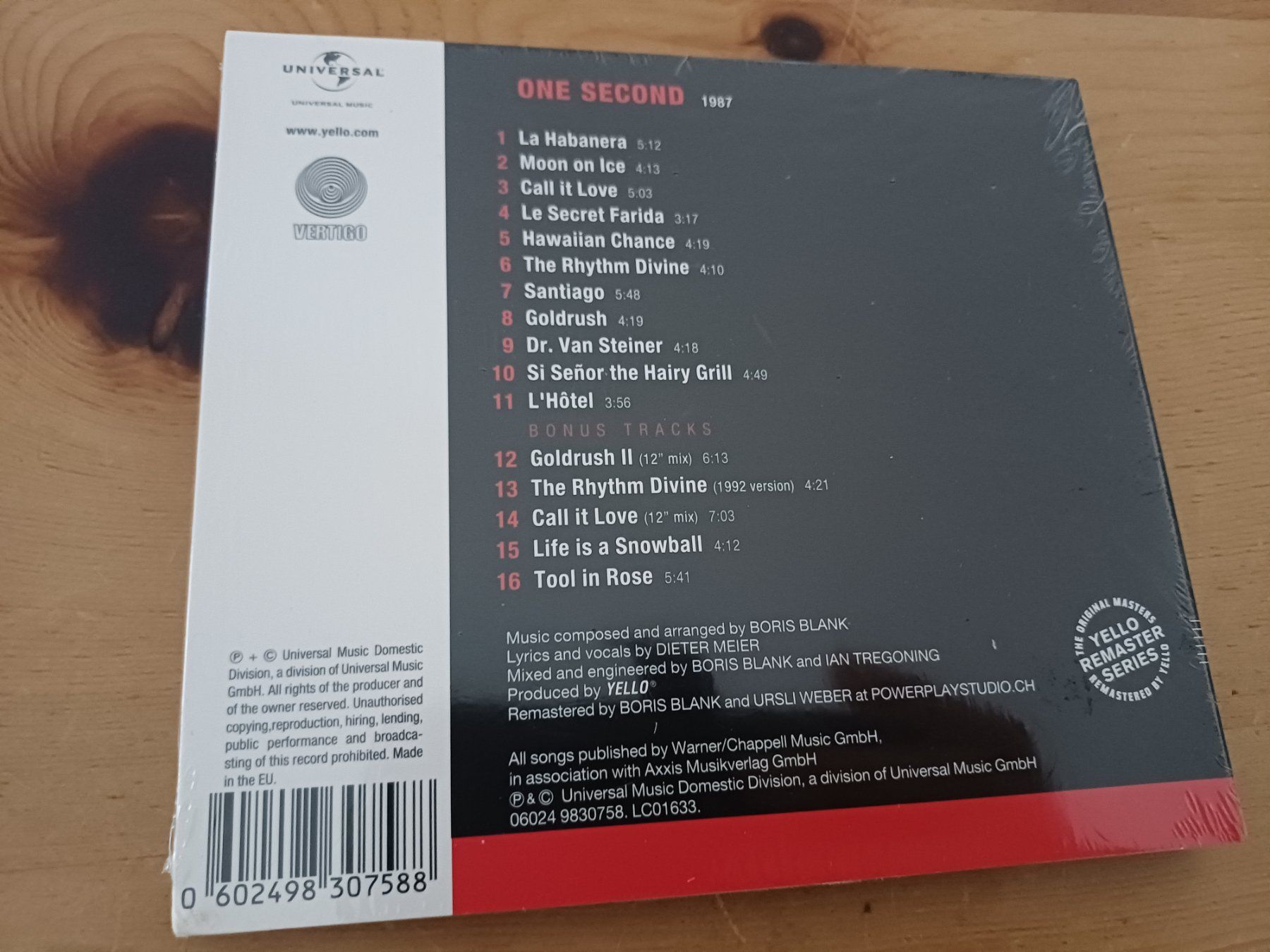 CD: Yello: One Second (Remaster Series) - neu – Nuovo e nell'imballaggio originale da Jona venduto da Rreto71 2