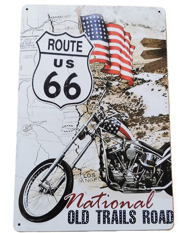 Insegne: Route 66 - Blechschild  (neu, OVP) – Nuovo e nell'imballaggio originale da Wilen b. Wollerau venduto da morethanmusic