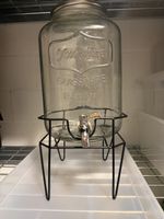 Getränkespender Glas mit Zapfhahn und Gestell 