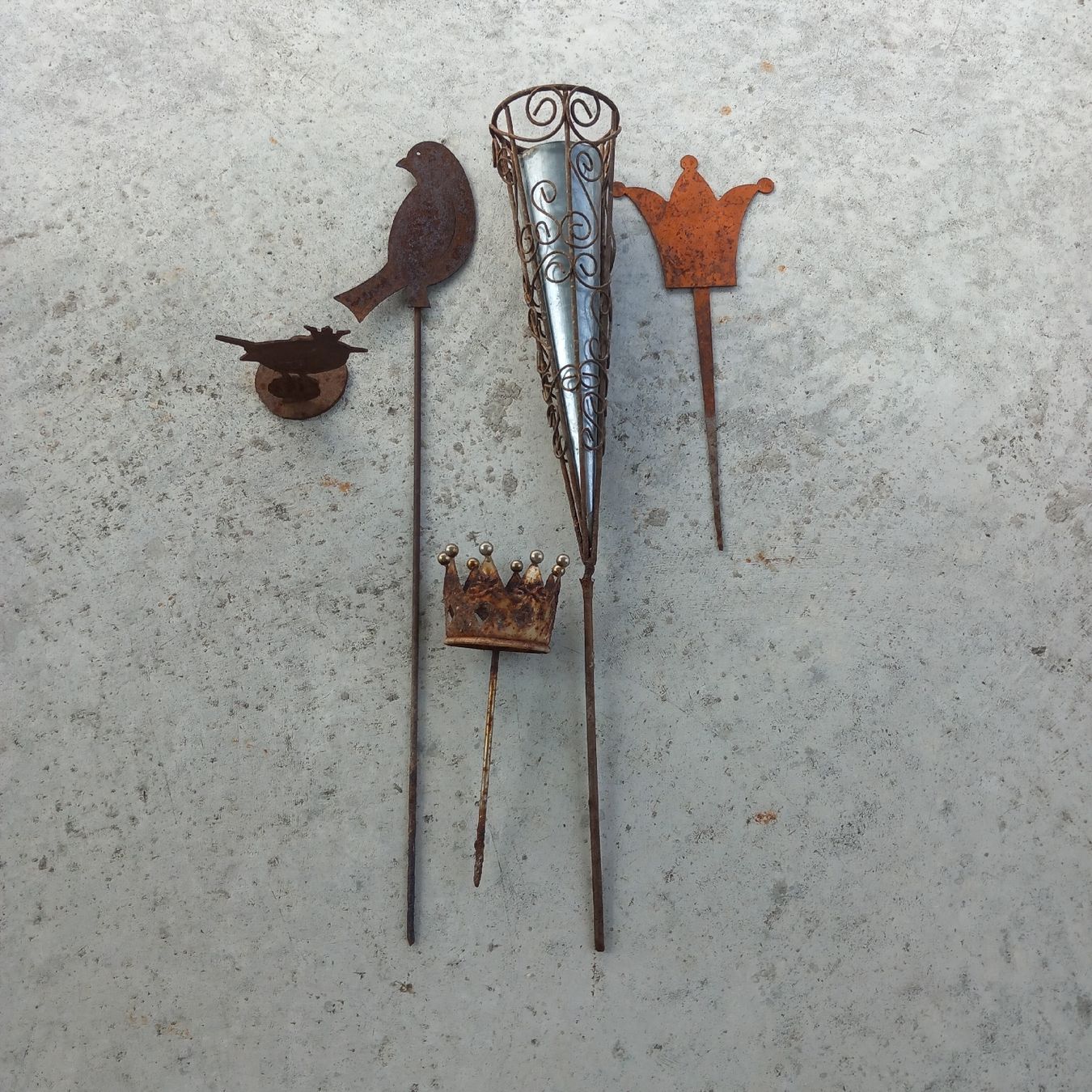 Pfister Alle Dekorationen: 5x Garten Roost Dekos 4x Stecker Vintage – Gebraucht aus Aegerten von gismolini 6