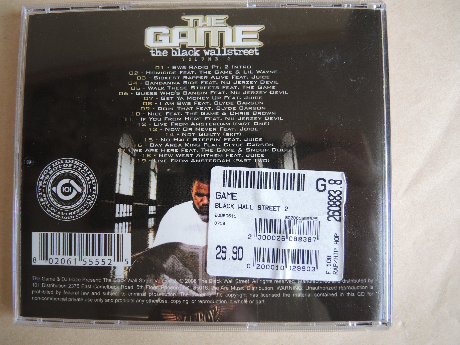 CD: CD the game  The black wallstreet Volume 2 – Usato da Rorschach venduto da maeck8 2