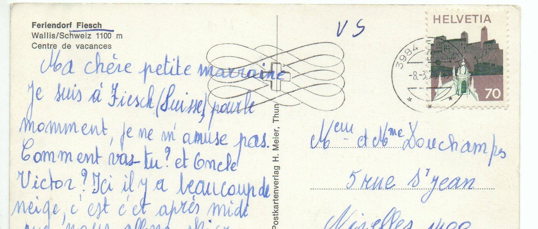 Cartoline postali: FIESCH Feriendorf – Usato da Jona venduto da philajona 1