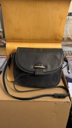 Vintage Moda Veneta Ledertasche, schwarz, Top Zustand! (54)