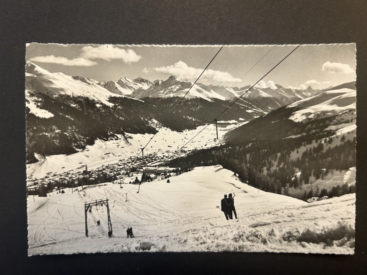 Cartoline postali: Davos Strela Skilift – Usato da Fanas venduto da Alessio11