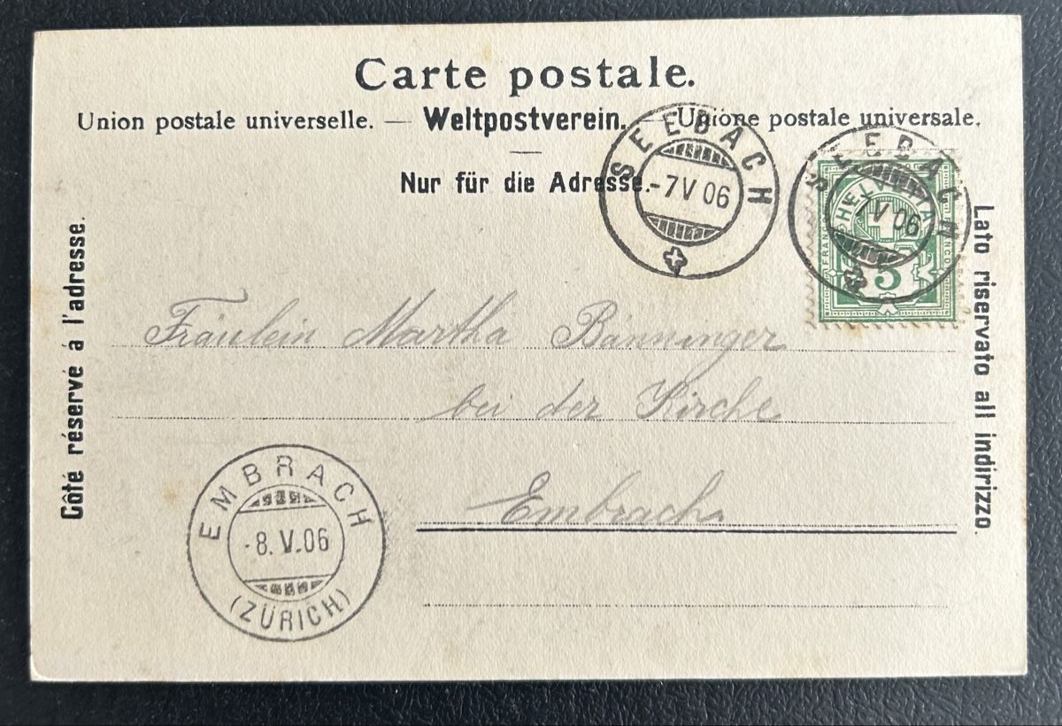 Cartoline postali: Gruss aus Seebach 2-Bildrig  – Usato da Horw venduto da Tellbub 1