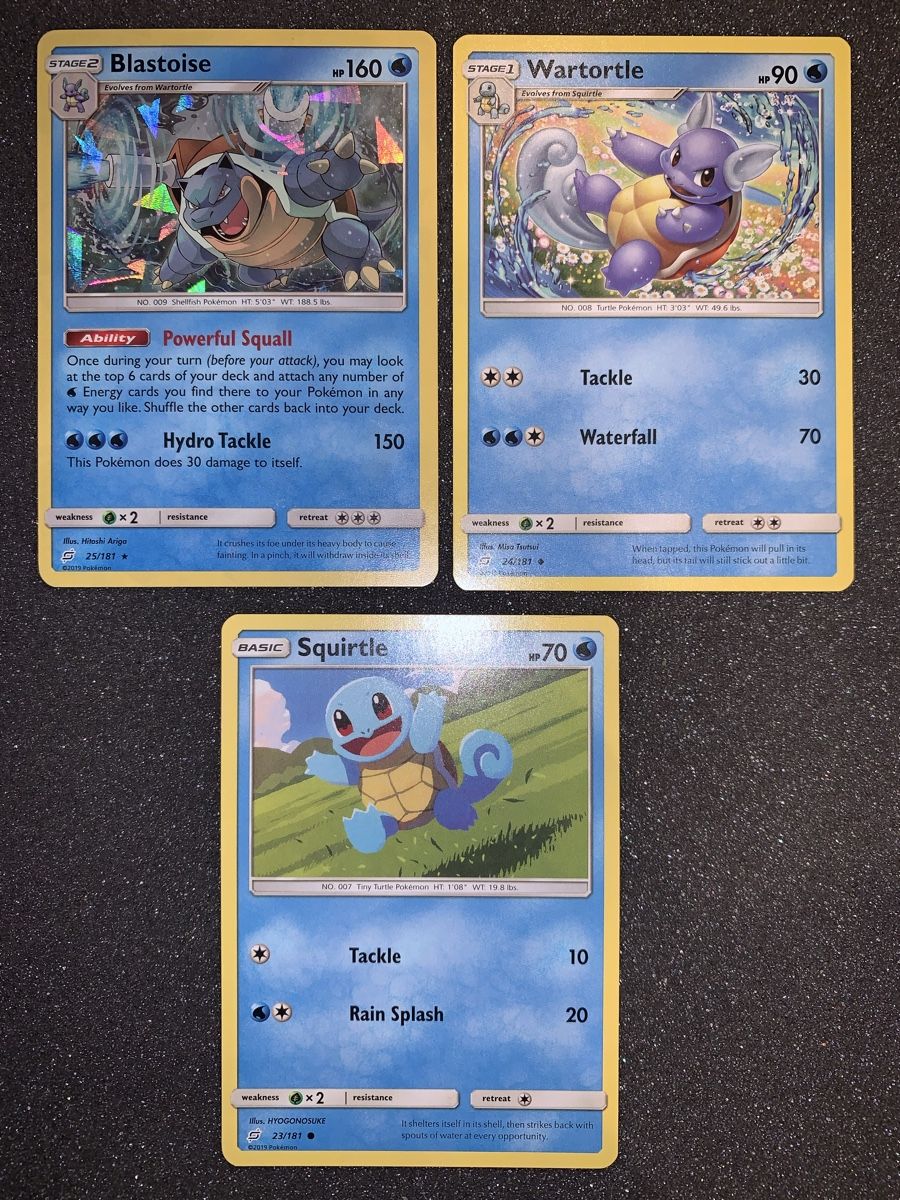 Pokémon Sammelbilder & Trading cards: Ab 1.- Blastoise Holo, Squirtle Wartortle set  – Gebraucht aus Bironico von ars_z6lb