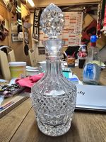 Kristall Karaffe Glas mit Deckel H 30cm (D1)