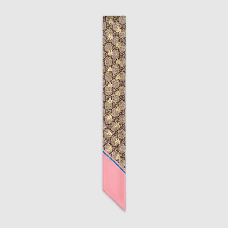 Foulard En Soie Vintage Jacques Roger - Motif Floral Multicolore - Fait Main En Italie