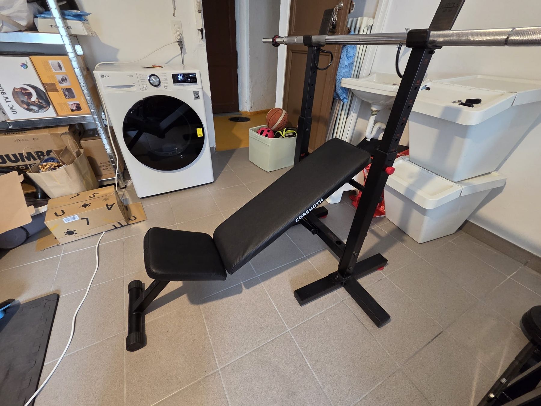 Hometrainer: Panca pesi regolabile e bilanciere – Usato da Lugano venduto da cgu_8wkn 8