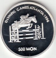 Nord-Korea -- 500 Won 1995 - Olympic Games  - 1 Unze  Silber