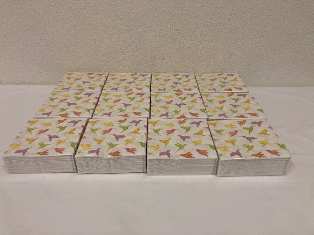 Weiße Servietten 33x33 Cm - 1.000 Stück 2-lagig Gefaltet Im