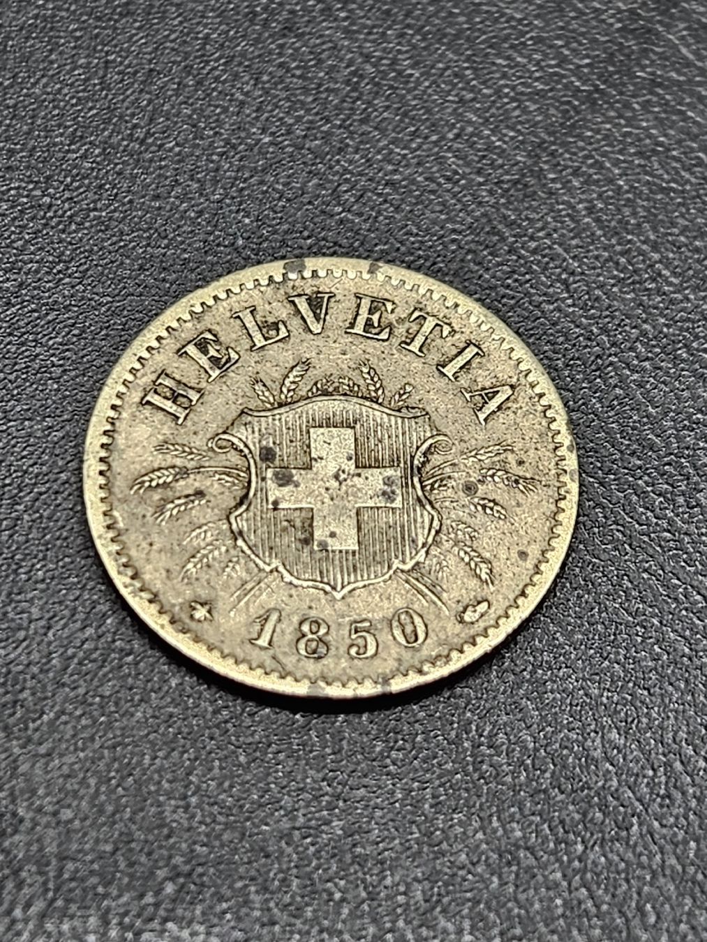Tutti le monete: 5 Rappen 1850 – Usato da Pfäffikon ZH venduto da Melibol