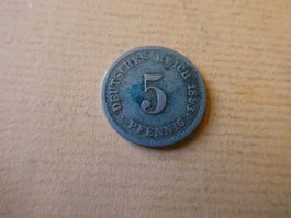 Dt. Reich 1893 D, 5 Pfennig