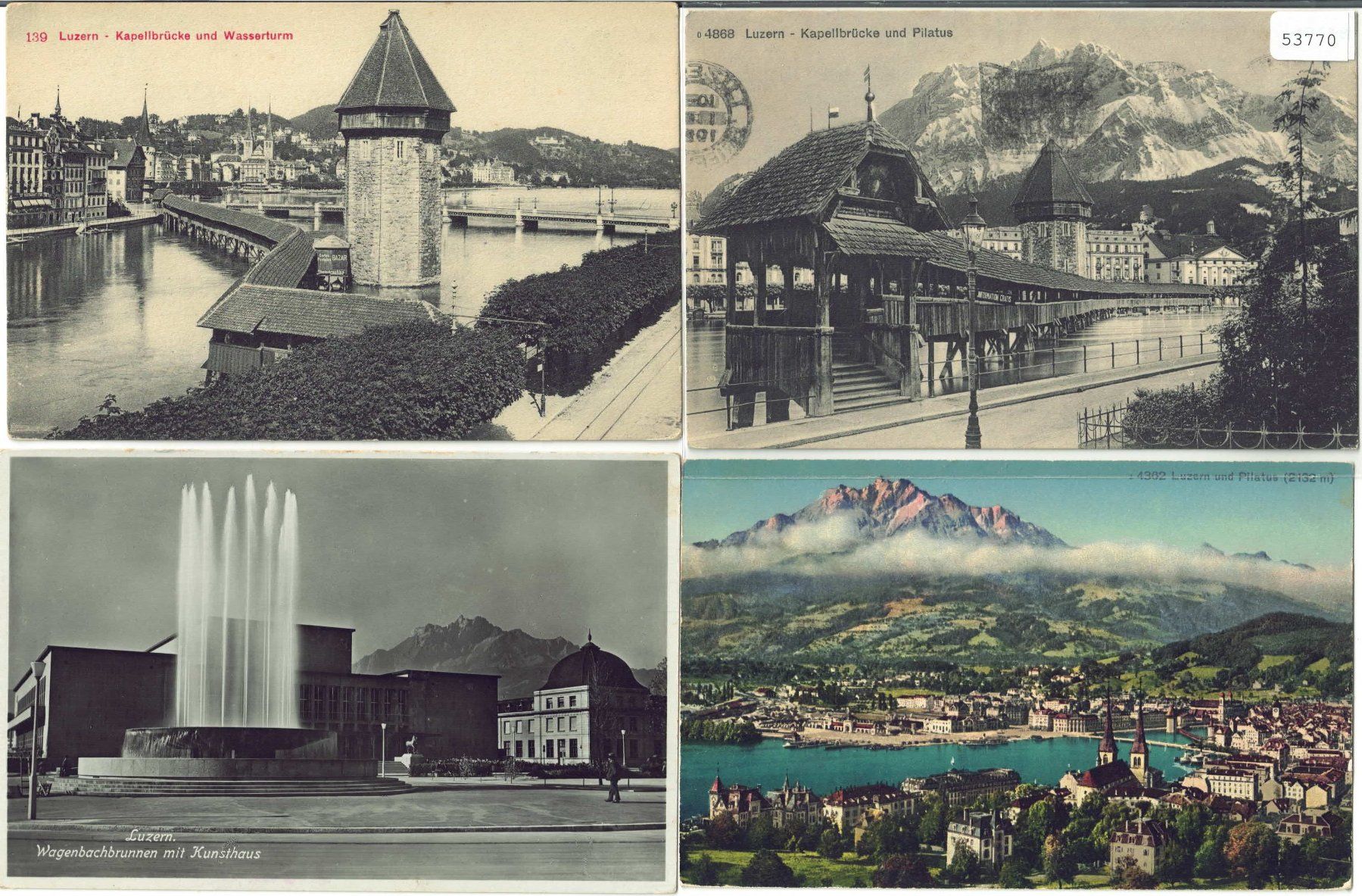 Cartoline postali: 4 AK - Luzern – Usato da Ettingen venduto da Kartenplanet