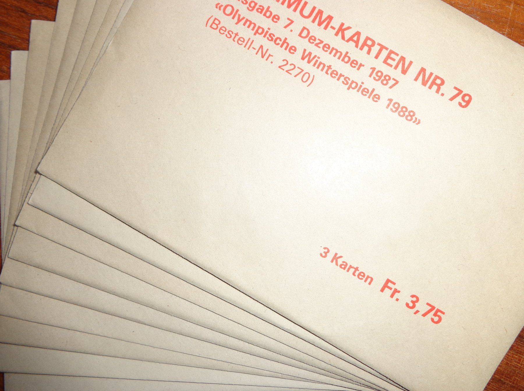 Tutti i francobolli: FL Maximumkarten 1987 komplett – Usato da Bürglen TG venduto da StampGraf
