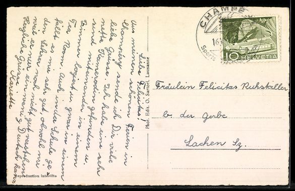 Cartes postales: AK Champéry, Ort und Bergpanorama – D'occasion à Berlin par bartko-reher 1