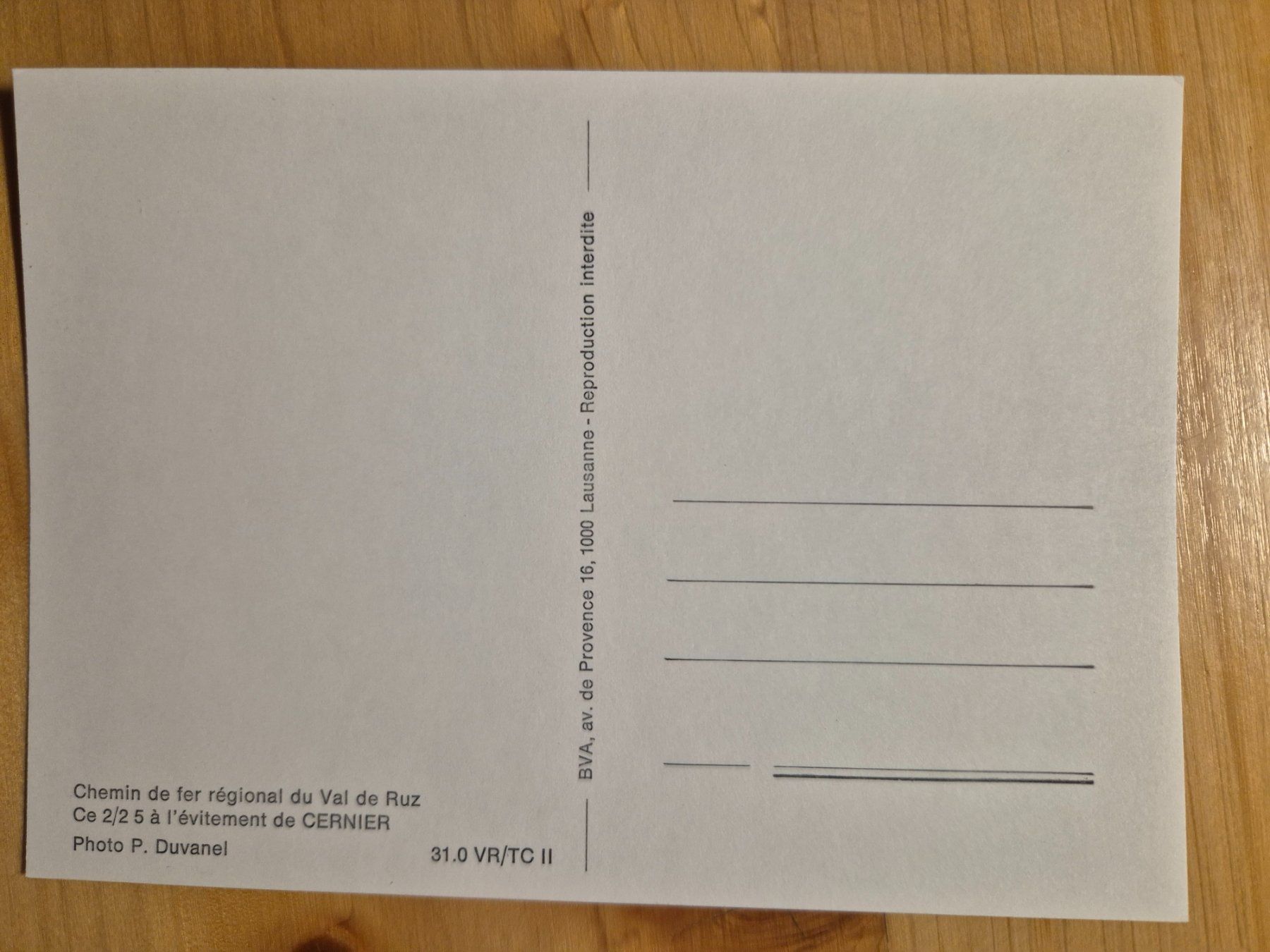 Cartoline postali: VR/TC - Régional du Val-de-Ruz - Ce 2/2 à Cernier – Nuovo (secondo la descrizione) da St-Léonard venduto da thipif 2