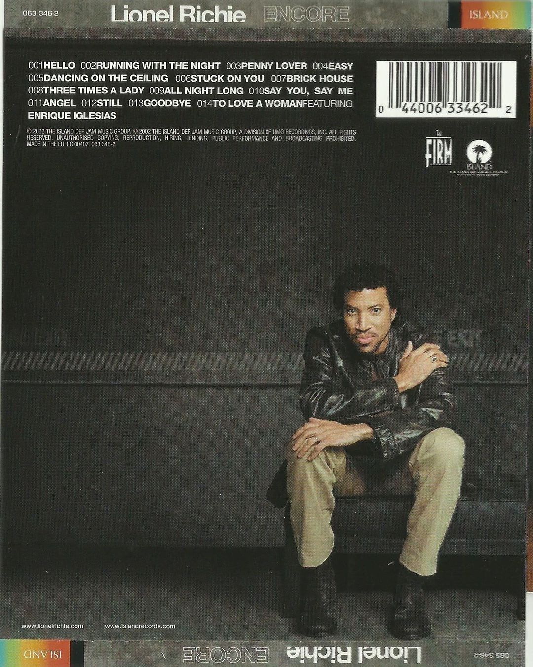 CD: Lionel Richie CD Encore – Usato da St. Margarethen TG venduto da ursk10 1