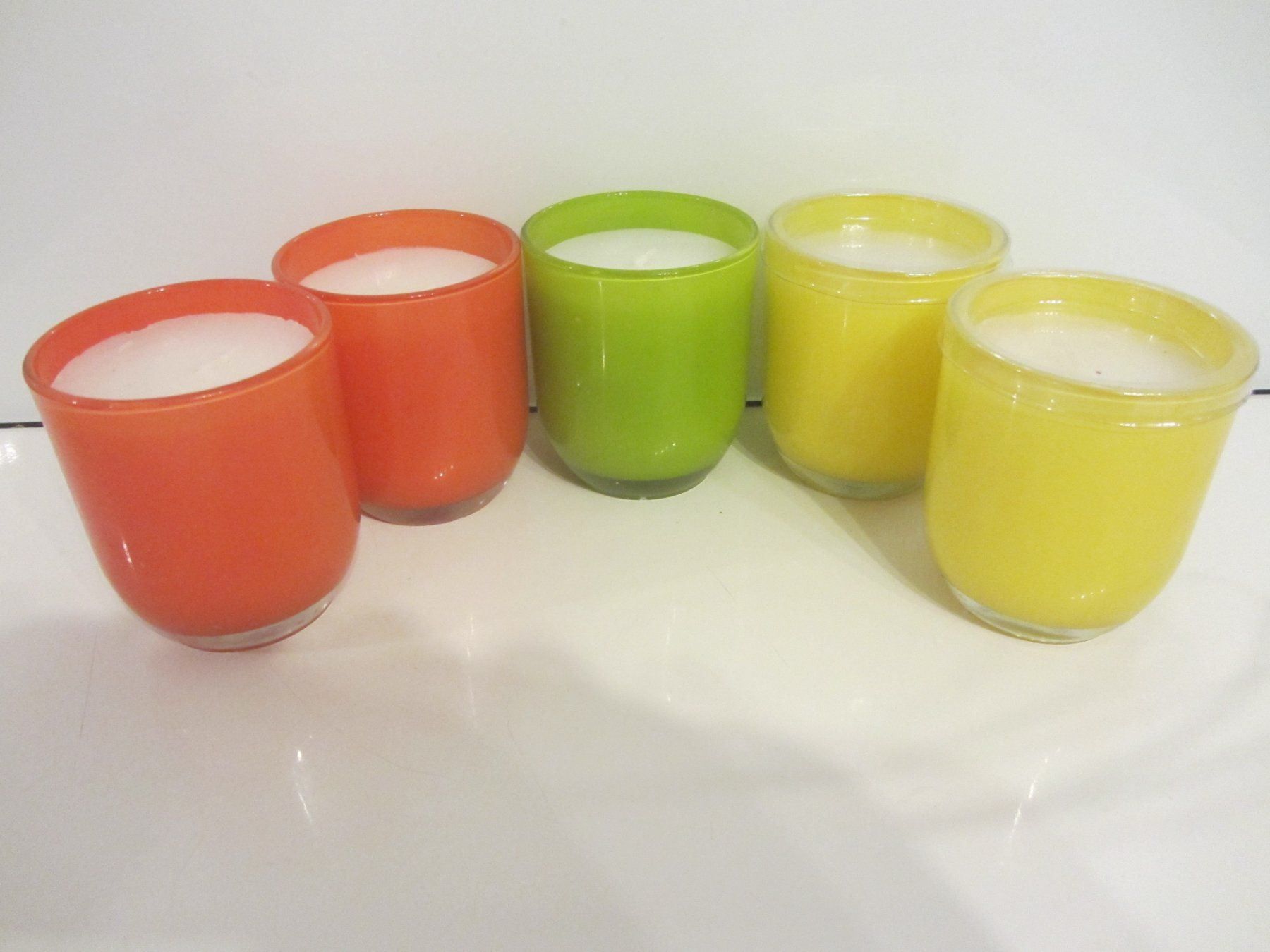 Candele: 5 Kerzengläser gefüllt ca. 8 cm – Nuovo e nell'imballaggio originale da Egliswil venduto da chroetli22