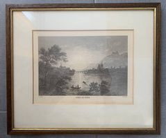 Historischer Original-Stahlstich von Stein am Rhein, ca.1850