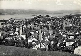 Wollerau SZ Flugaufnahme Nr.1386 , ca.1950