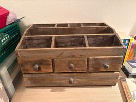 Holz-Kästli, Vintage-Stil, Organizer mit Schubladen!