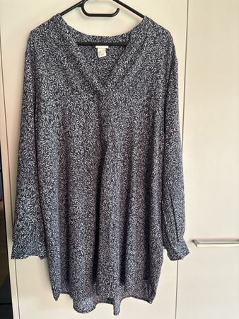 Kleid MORRIS & CO x H&M Grösse 40 dunkelblau gemustert