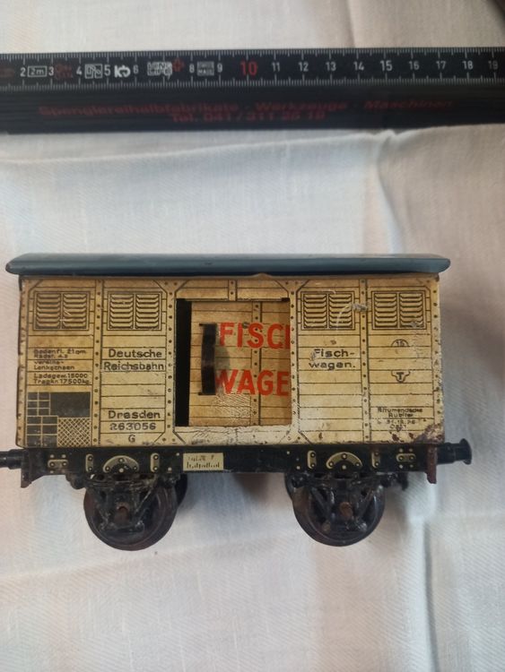 Wagon Bing En Tôle Des Années 1930 - Portes Ouvrantes (manque 1) Et Toit Amovible