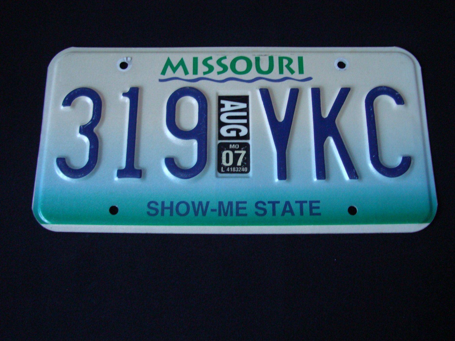 Insegne: MISSOURI 319 YKC – Usato da Scherz venduto da 5246