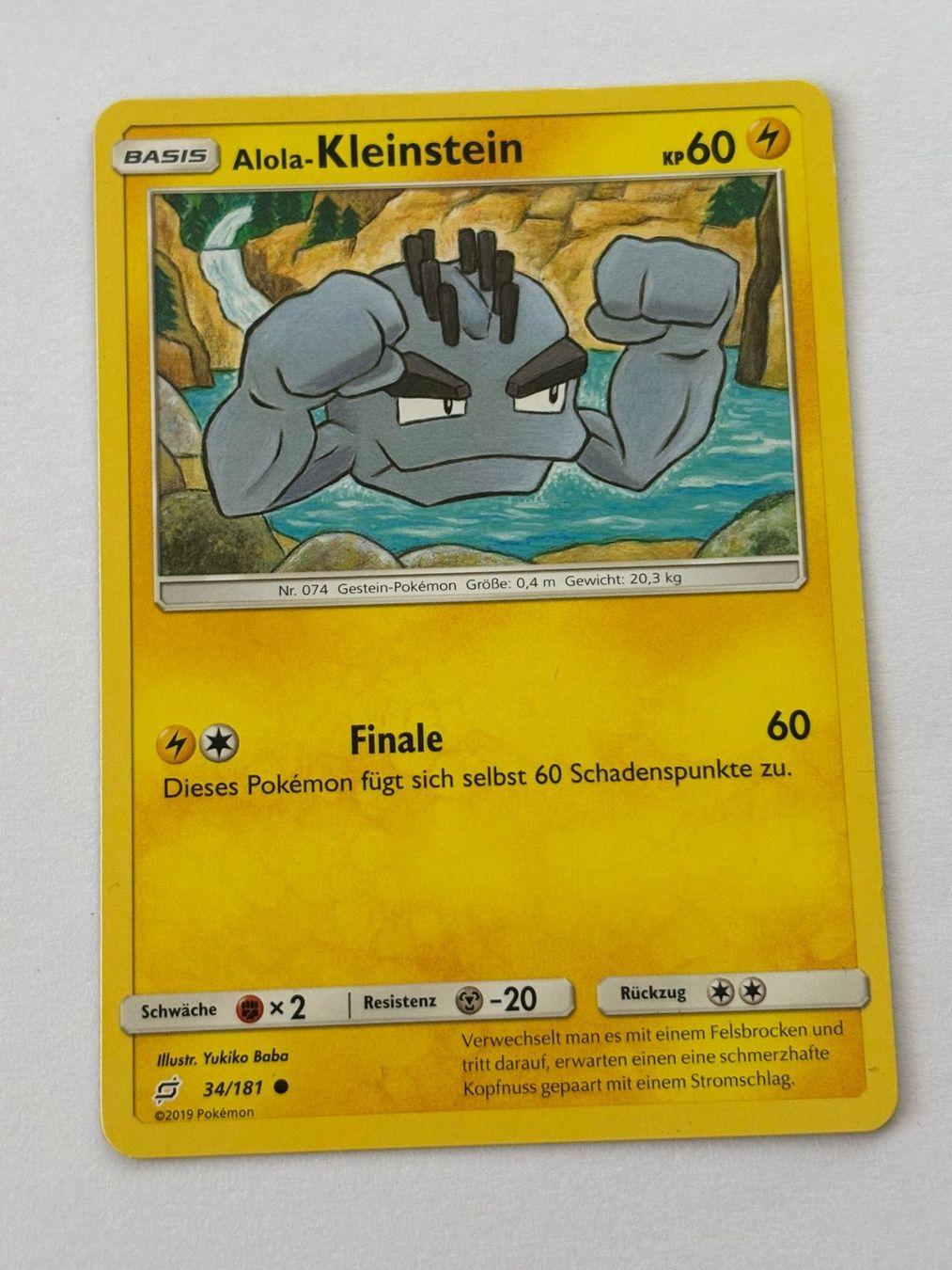 Pokémon Carte collezionabili: Alola-Kleinstein 34/181 – Usato da Herisau venduto da Seyashop_2