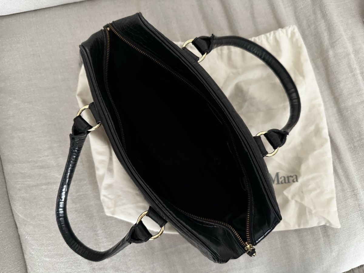 Max Mara Borse da donna: MaxMara Black Leather Handbag - Chic and Timeless – Usato da Zürich venduto da kas_g26m 5