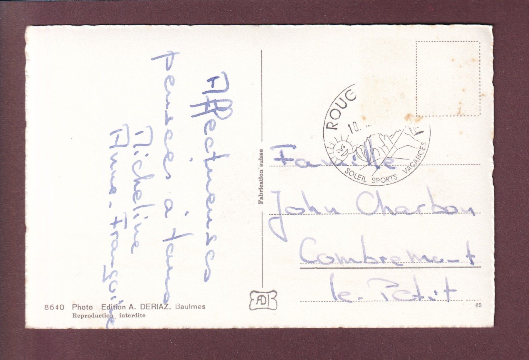Cartoline postali: ROUGEMONT - Eglise - Cure – Usato da Pully venduto da nicecards 1