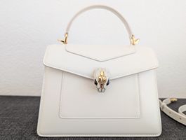 Bvlgari Serpenti Forever White Leather Bag- new model