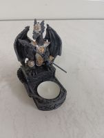 Mystischer Drachen Teelichthalter Figur Deko Gothic Fantasy