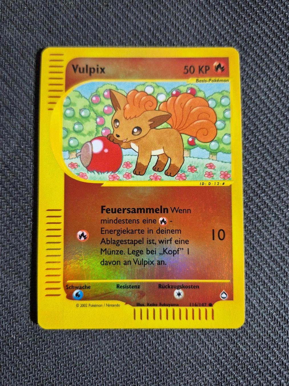 Pokémon Carte collezionabili: Pokémon Vulpix 116/147 Reverse Holo Aquapolis DE – Usato da Uetendorf venduto da myhome12
