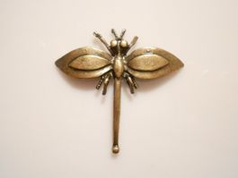 1 Stk. Libelle gros, Messing Schmuckanhänger/-Teil.Twint:Ja.