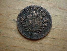 (W5) 1 Rappen 1853 br