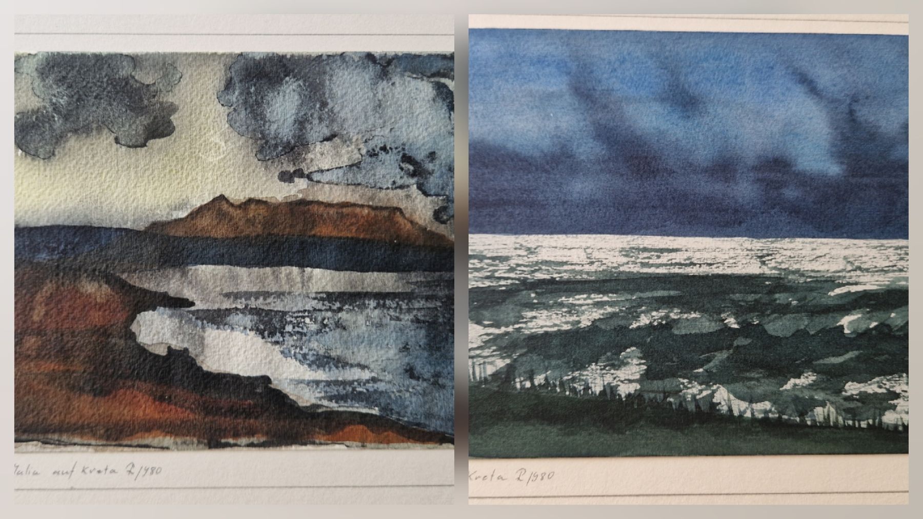 Gemälde: Mappe mit kl. Aquarellen – Gebraucht aus Wetzikon ZH von Oldieslover