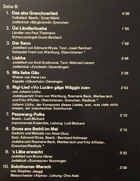 Schallplatten: Volkstümlichs Solothurn (LP) – Gebraucht aus Grüningen von azulmarron 3